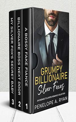 Grumpy Billionaire Silver Foxes by author Penelope A. Ryan book cover.