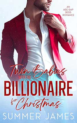 Twin Babies with the Billionaire for Christmas by author Summer James book cover.