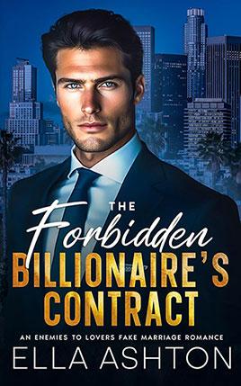 The Forbidden Billionaire's Contract by author Ella Ashton. Book cover.