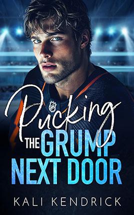 Pucking the Grump Next Door by author Kali Kendrick. Book cover.