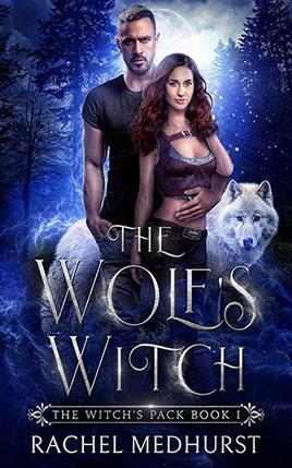 The Wolf's Witch by author Rachel Medhurst. Book One cover.