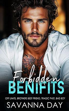 Forbidden Benefits by author Savanna Day. Book cover.