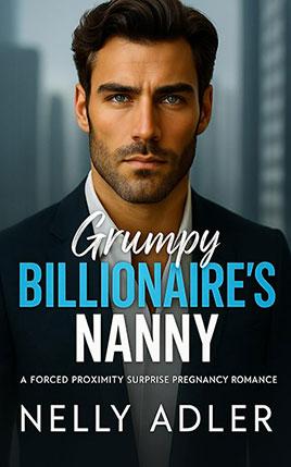Grumpy Billionaire's Nanny by author Nelly Adler. Book cover.
