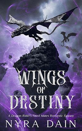 Wings of Destiny by author Nyra Dain. Book cover.