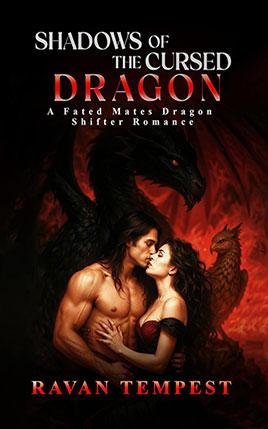 Shadows of the Cursed Dragon by author Ravan Tempest. Book cover.